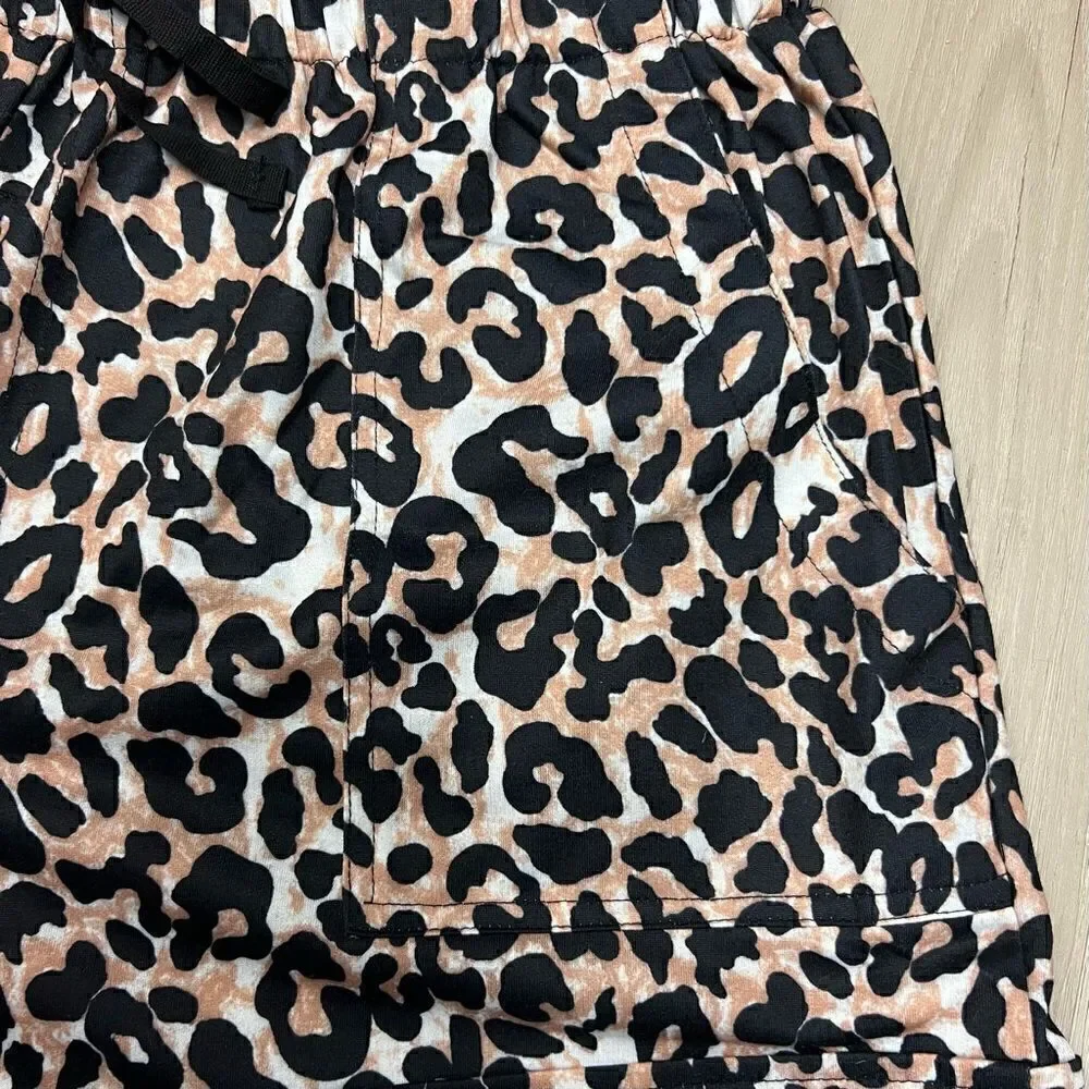 NWOT animal print shorts sz XL drawstring waist by Mosucoirl stretchy